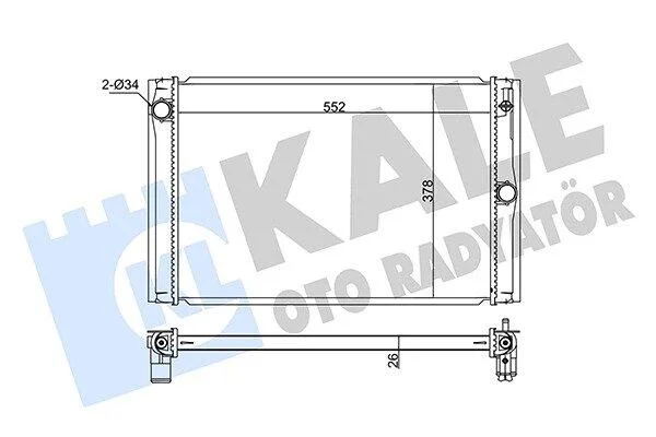 TOYOTA Радіатор системи охолодження двигуна Auris, Corolla 1.4 D-4D 07- KALE 348425 (фото 1)
