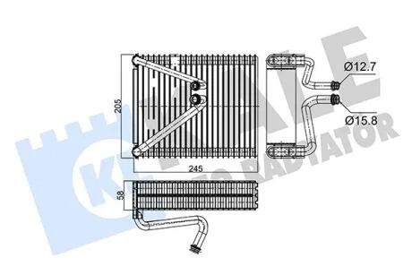 FIAT Випарник Doblo 01-, Punto 99- KALE 349990