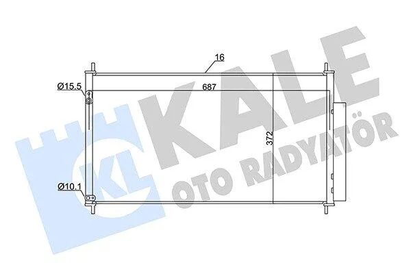 HONDA Радіатор кондиціонера (конденсатор) Civic IX 14/2.2 12- KALE 350605 (фото 1)