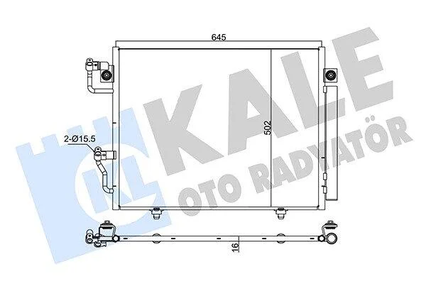 MITSUBISHI Радіатор кондиціонера (конденсатор) Pajero II, III KALE 350630 (фото 1)