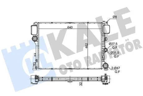 DB Радиатор охлаждения S-Class W221 4.0/6.0 05- KALE 350725