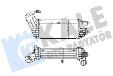 FORD Інтеркулер Transit 2.2/2.4TDCi 06- KALE 350850