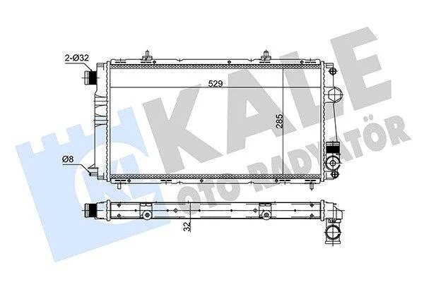 CITROEN Радіатор охолодження C15 1.8/1.9D 86-00 KALE 351795 (фото 1)