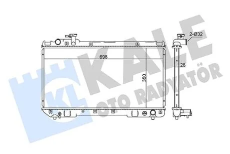 TOYOTA Радиатор охлаждения RAV 4 I 2.0 94- KALE 351915