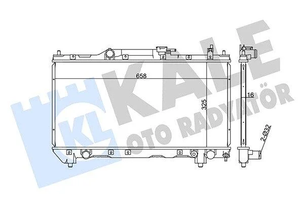 TOYOTA Радіатор сист. охолодження Avensis 1.6/1.8 97- KALE 351965 (фото 1)