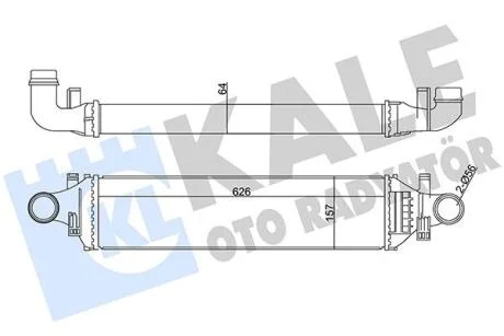 DB інтеркулер W176/246 1.5/2.2CDI 12- KALE 352020