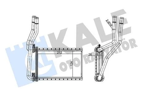 FIAT Радіатор опалення Sedici, Suzuki Swift III,IV, SX4 KALE 352140