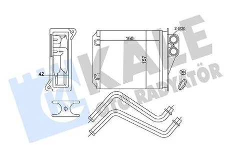 DB Радіатор опалення Sprinter 06-,VW Crafter 06- KALE 352175