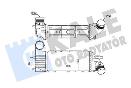 PEUGEOT Інтеркулер 607 2.0HDI 05- KALE 352285
