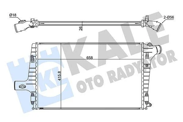 VW Інтеркулер Audi A3/6,TT 1.8T/2.5TDI 97- KALE 352380 (фото 1)