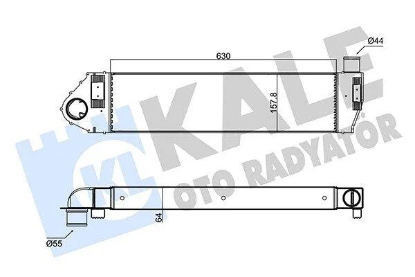 RENAULT Інтеркулер Megane II,Scenic II 1.9dCi 05- KALE 352470 (фото 1)