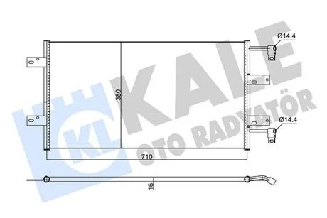 RENAULT Радіатор кондиціонера (конденсатор) Trafic II 2.5dCi 03-, Opel Vivaro KALE 352585