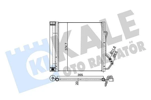 DB Радіатор кондиціонера (конденсатор) Smart Fortwo, City, Cabrio KALE 352620 (фото 1)