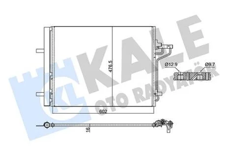 FORD Радіатор кондиціонера (конденсатор) з осушувачем C-Max II, Focus III 10- KALE 353135