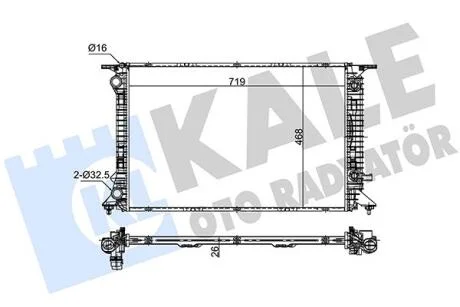 AUDI Радіатор охолодження A4/5/6, Q5 2.0 09-, PORSCHE KALE 353400