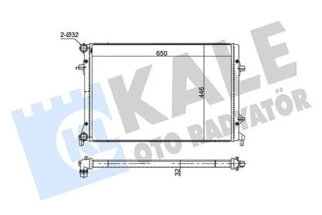 VW радіатор охолодження Audi A3,Golf V,Passat,Skoda 3.2/3.6 KALE 354240