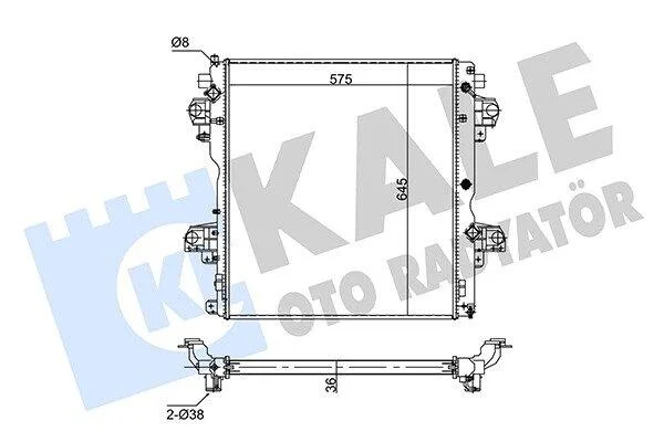 TOYOTA Радіатор охолодження двиг. Land Cruiser Prado 3.0 D-4D 09- KALE 354290 (фото 1)
