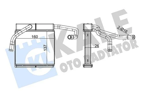 FORD Радіатор опалення Ranger, Mazda BT-50 KALE 355185 (фото 1)