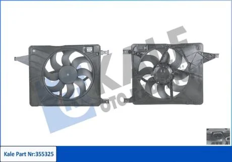 NISSAN Вентилятор охлаждения Qashqai 1.5dCi/2.0 07- KALE 355325