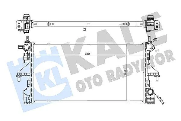 CITROEN Радіатор охолодження Jumper, Peugeot Boxer 2.0 BlueHDI 15- KALE 355505 (фото 1)