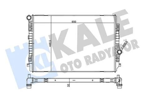 VW Радіатор охолодження Audi A3, Golf, Passat, Touran, Tiguan, Skoda Kodiaq, Octavia III KALE 355535