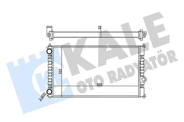 VW Радіатор сист. охолодження Caddy II, Polo, Seat 1.6/1.8 KALE 355590 (фото 1)