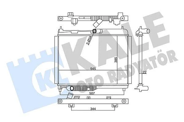FORD радіатор охолодження Fiesta VII,Transit Courier 1.0/1.5TDCi 17- KALE 355745 (фото 1)