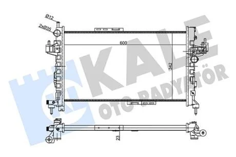 OPEL радіатор охолодження Combo Tour, Corsa C 1.3CDTi 03- KALE 356875