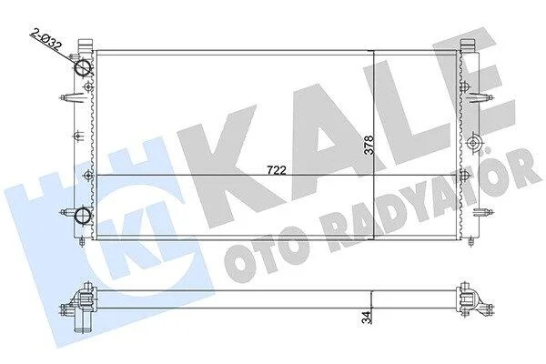 VW Радіатор охолодження CALIFORNIA T4 94-, TRANSPORTER T4 90- KALE 356880 (фото 1)