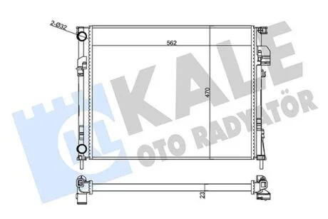 RENAULT Радіатор охолодження Trafic II, Opel Vivaro, Nissan 1.9dCi/2.0 01- KALE 356890