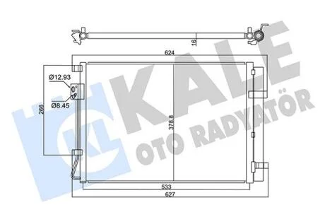 KIA Радіатор кондиціонера (конденсатор) c осушувачем RIO IV 17- KALE 358030