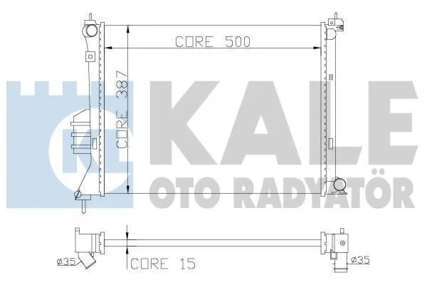 HYUNDAI Радіатор охолодження двиг. i20 1.2/1.6 08- KALE 358600 (фото 1)