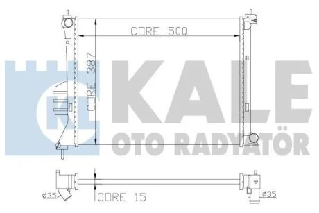 HYUNDAI Радіатор охолодження двиг. i20 1.2/1.6 08- KALE 358600