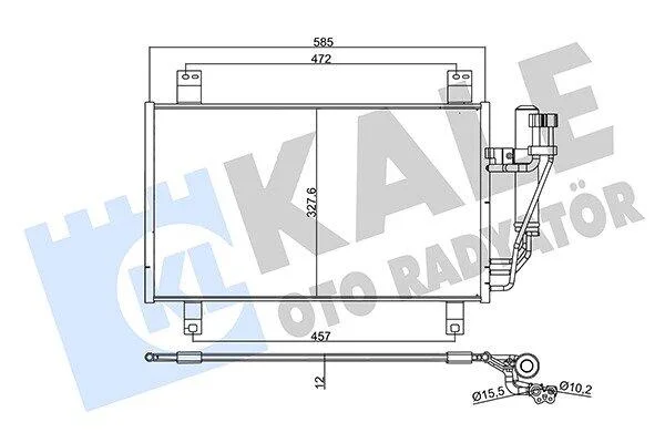 MAZDA Радіатор кондиціонера (конденсатор) з осушувачем 2, CX-3 15- KALE 358735 (фото 1)