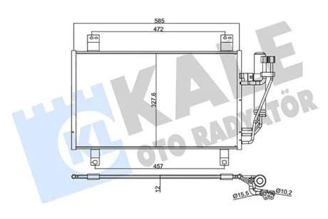 MAZDA Радіатор кондиціонера (конденсатор) з осушувачем 2, CX-3 15- KALE 358735