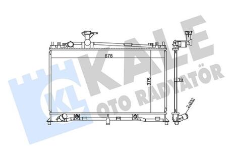 MAZDA Радіатор охолодження с АКПП Mazda 6 2.0 02- Kale 360000