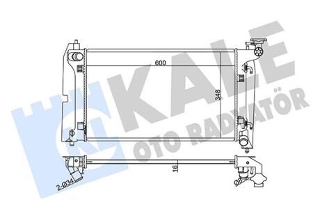 TOYOTA Радіатор сист. охолодження двиг. з АКПП Avensis, Corolla 1.4/1.8 01- Kale 366800