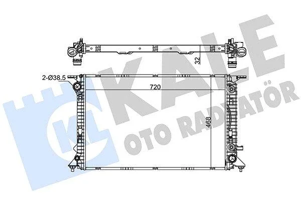 VW Радіатор охолодження Audi A4/5, Q5 2.7TDI/3.0 KALE 367700 (фото 1)