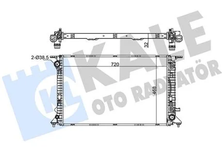 VW Радіатор охолодження Audi A4/5, Q5 2.7TDI/3.0 KALE 367700