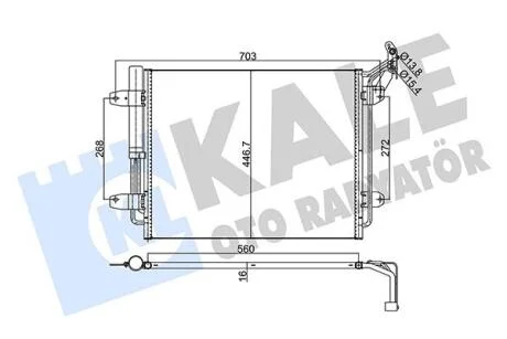 VW Радіатор кондиціонера (конденсатор) з осушувачем Tiguan 07- KALE 376200