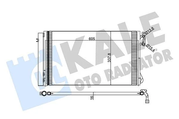 BMW Радіатор кондиціонера (конденсатор) 1E81/87, 3 E90, X1 E84 KALE 376700 (фото 1)