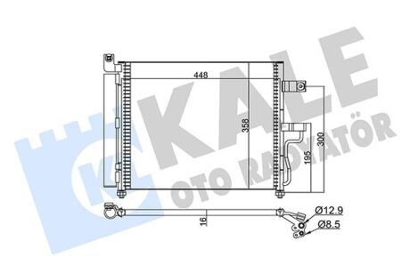 HYUNDAI Радіатор кондиціонера (конденсатор) Accent II 00- Kale 379100