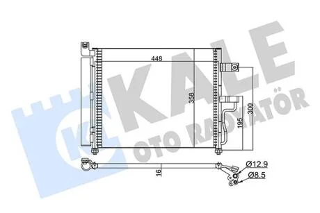 HYUNDAI Радіатор кондиціонера (конденсатор) Accent II 00- KALE 379100