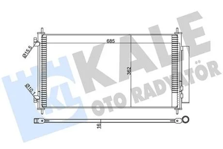 HONDA Радіатор кондиціонера (конденсатор) з осушувачем CR-V III 2.4 06- KALE 380700