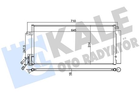OPEL Радіатор кондиціонера (конденсатор) Corsa D, Fiat Bravo II, Grande Punto, Punto 05- Kale 389100