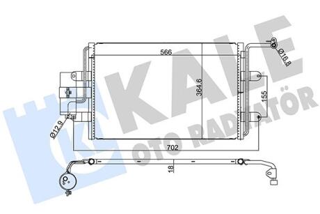 VW Радіатор кондиціонера Audi A3, Skoda Octavia II, SuperB, Caddy III,Golf V,VI, Touran Kale 390600