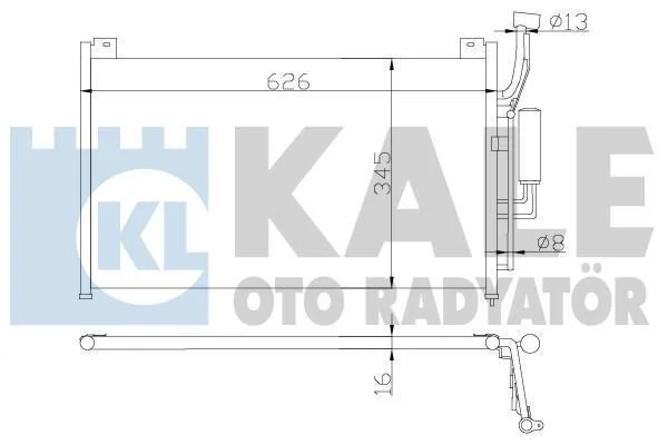 MAZDA Радіатор кондиціонера (конденсатор) Mazda 2 07- KALE 392300 (фото 1)