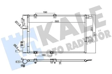 OPEL Радіатор кондиціонера (конденсатор) Astra G, Zafira A KALE 393300