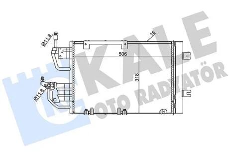 OPEL Радіатор кондиціонера (конденсатор) Astra H, Zafira B KALE 393500