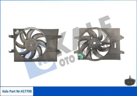 FORD Вентилятор радіатора C-Max,Fiesta V,Focus II 1.4/1.6 01- KALE 417700